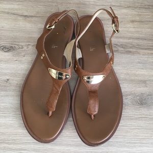 MICHAEL Michael Kors Brown Leather Sandals
